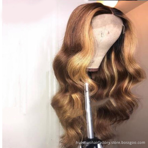Factory Price Human Lace Wig High Quality Piano Color Wholesale Lace Frontal Wig